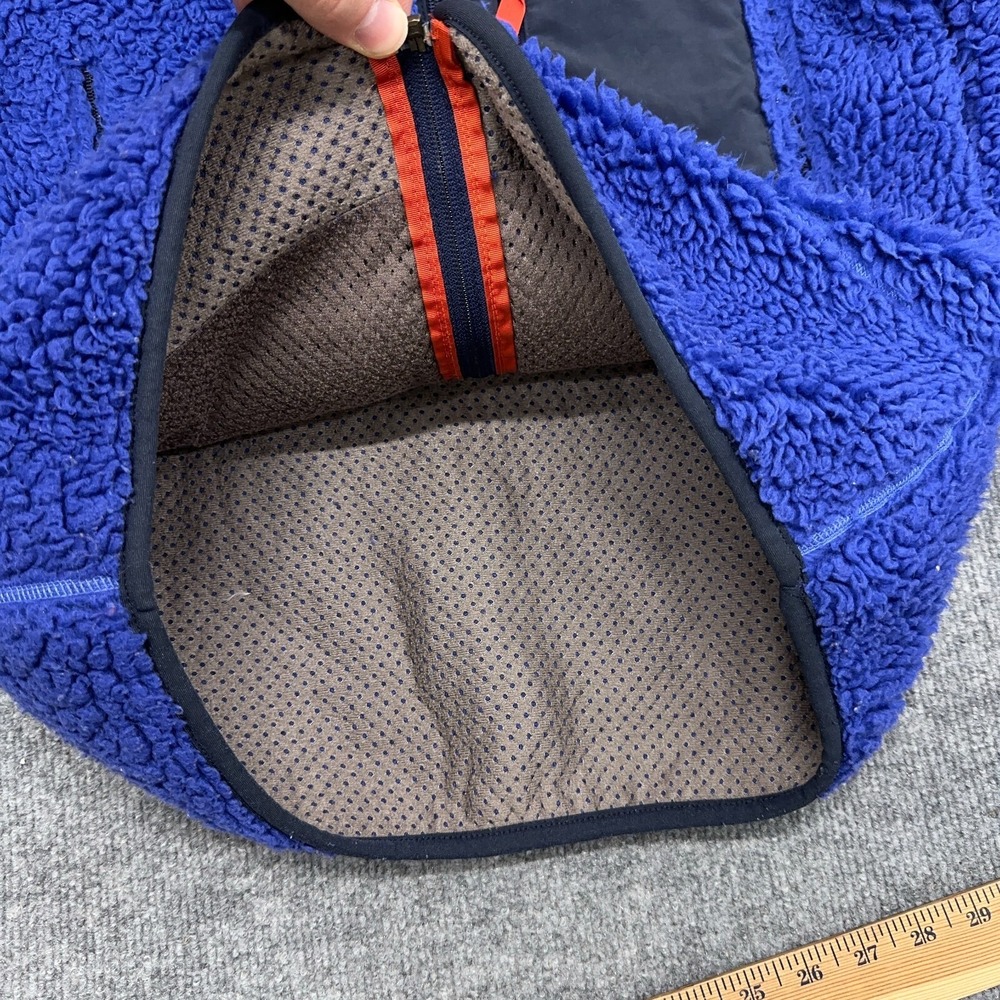 Vintage Patagonia Jacket Men S (Youth XL) Cobalt Blue Retro X Deep Pile USA Made - Picture 8 of 15